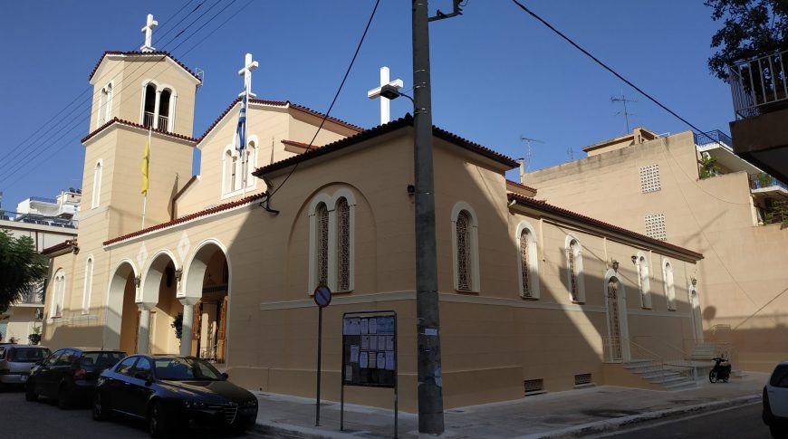 EXTERNAL VIEWS PAINTINGS, MAINTENANCE OF EXTERNAL OVERLAPPING, ROOF MAINTENANCE & REPAIR BY USING SCAFFOLDS AT AGIOS IOANNIS CHURCH